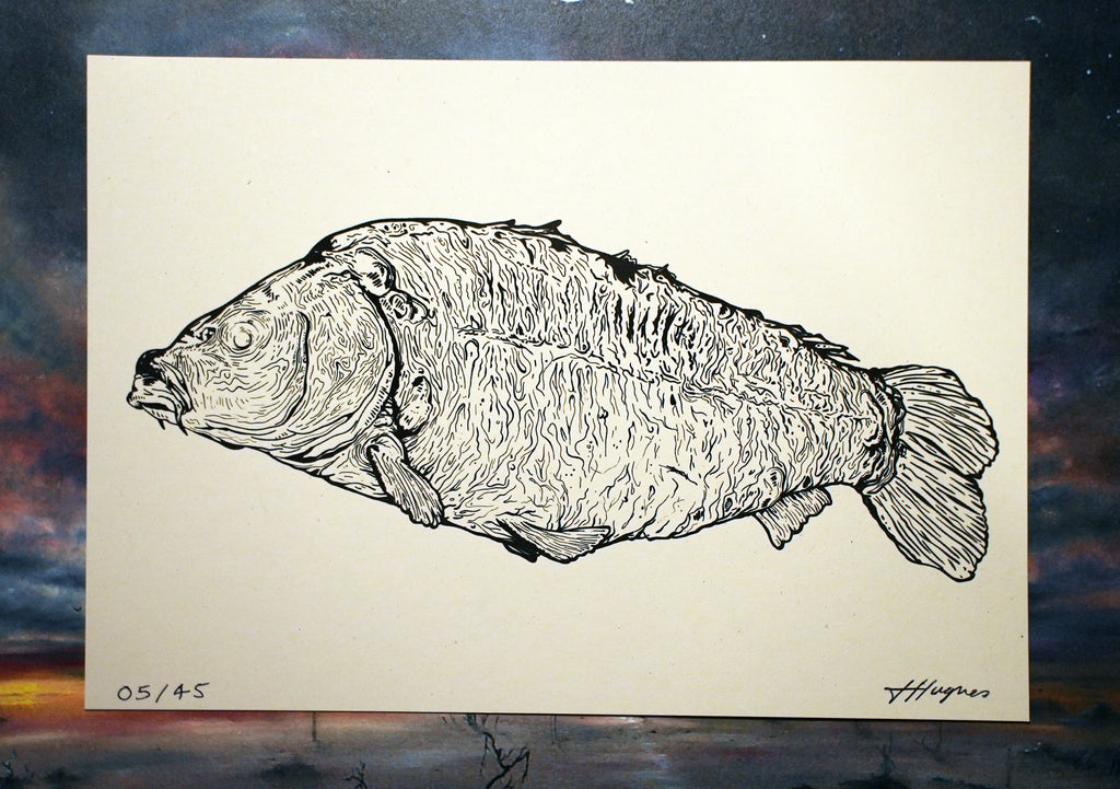 Trippy Dink Carp Drawing - Limited Edition Print /45