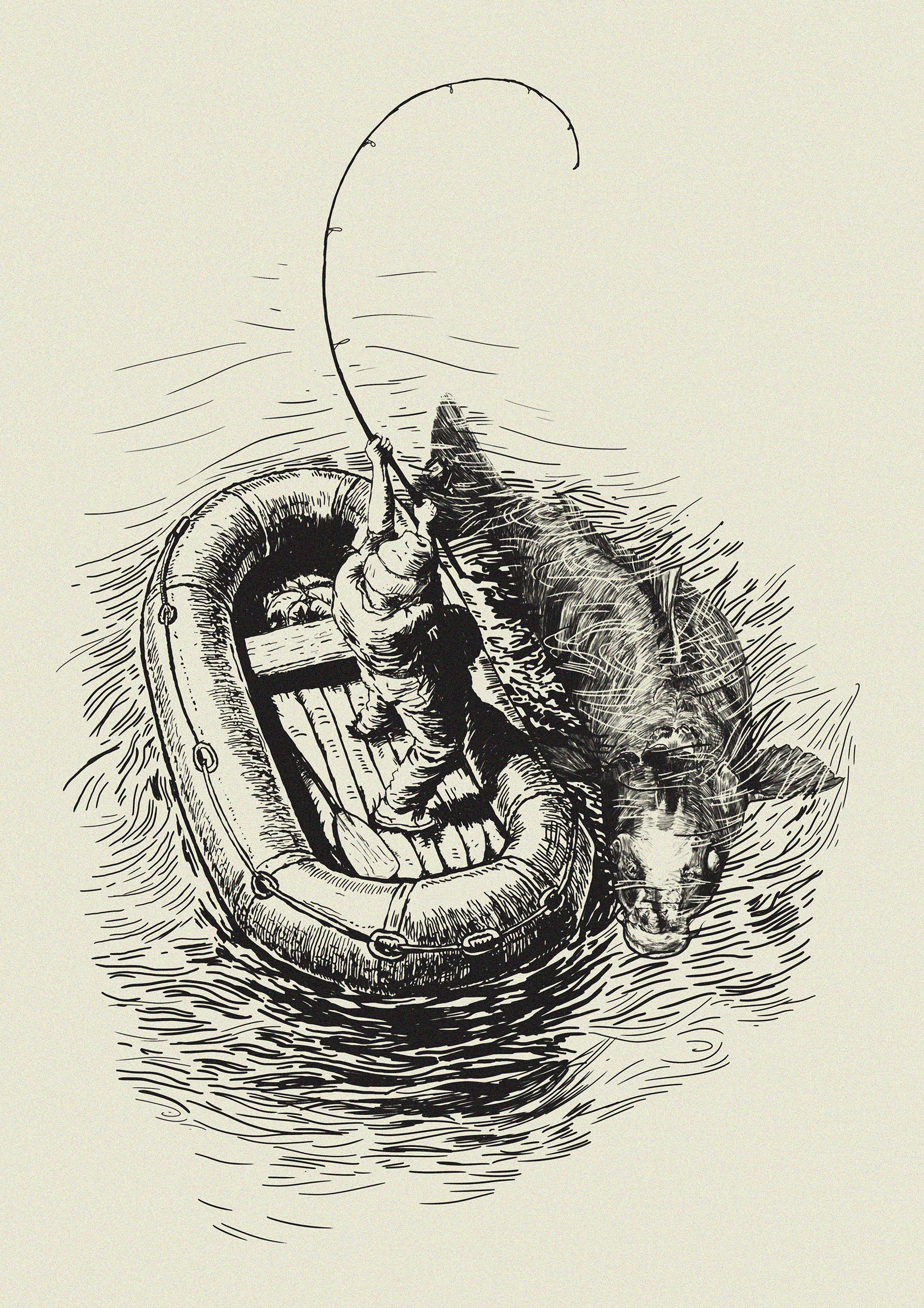 Gonna Need a Bigger Boat – Big Carp A4 Print