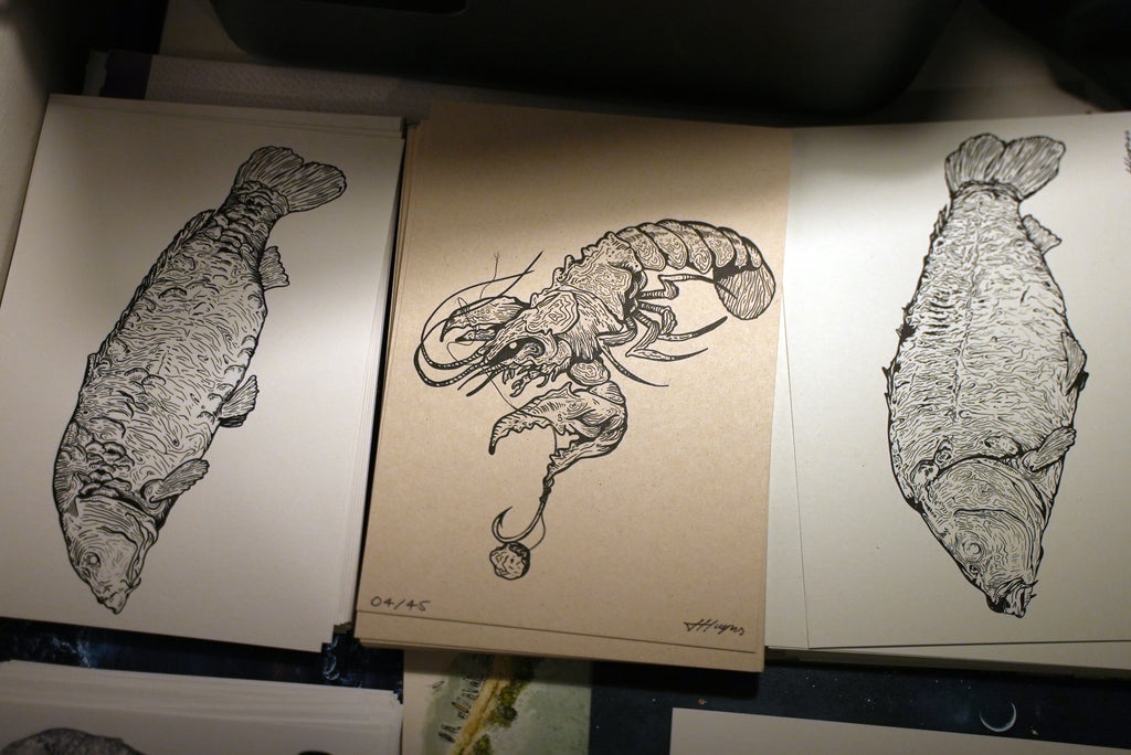 Trippy Leney Carp Drawing - Limited Edition Print /25