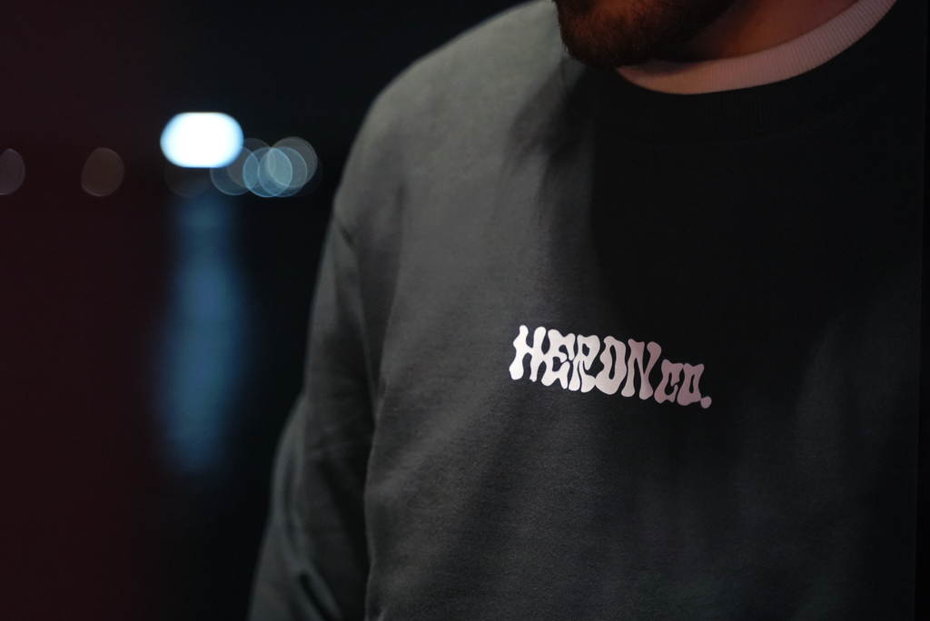 'Heron' Sweatshirt | Faded Black