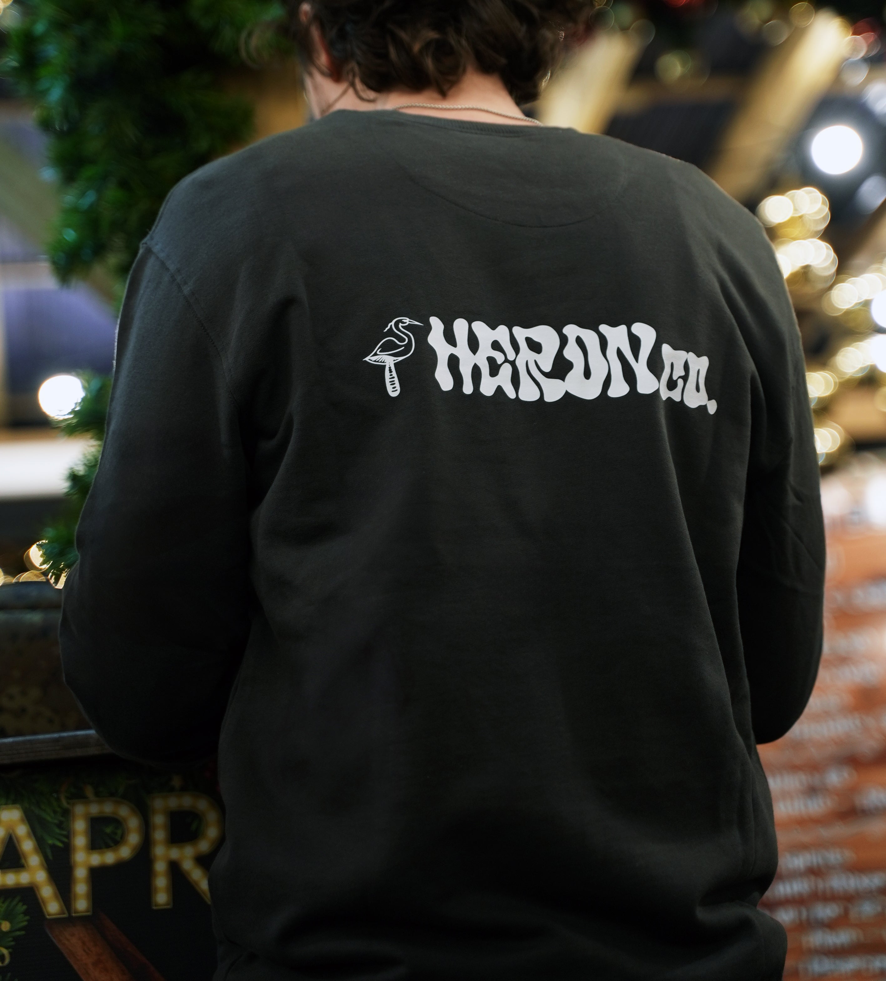 'Heron' Sweatshirt | Faded Black