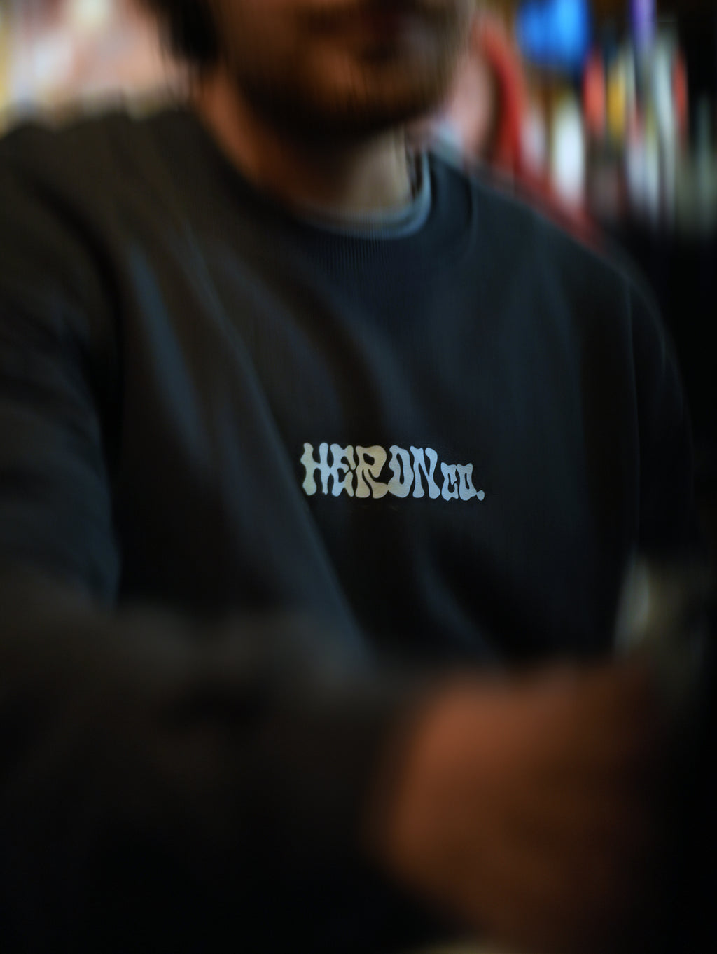 'Heron' Sweatshirt | Faded Black