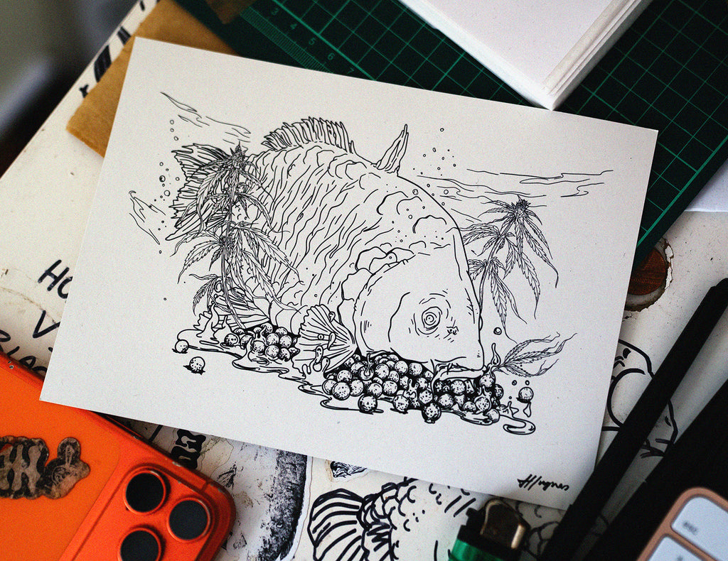 Munchies Carp - A5 Art Print