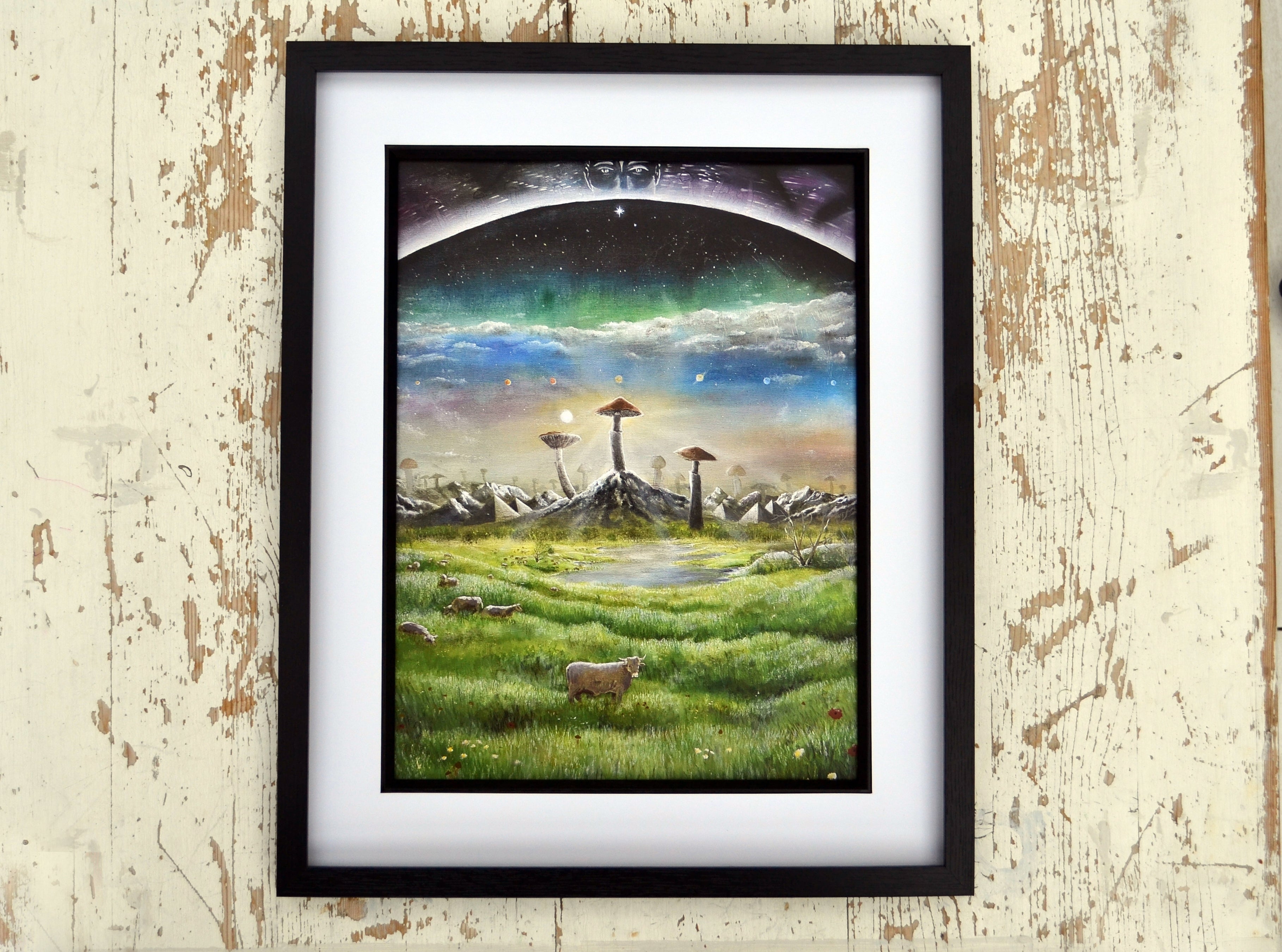 Shroom Cow - Limited A4 Oil Painting Print