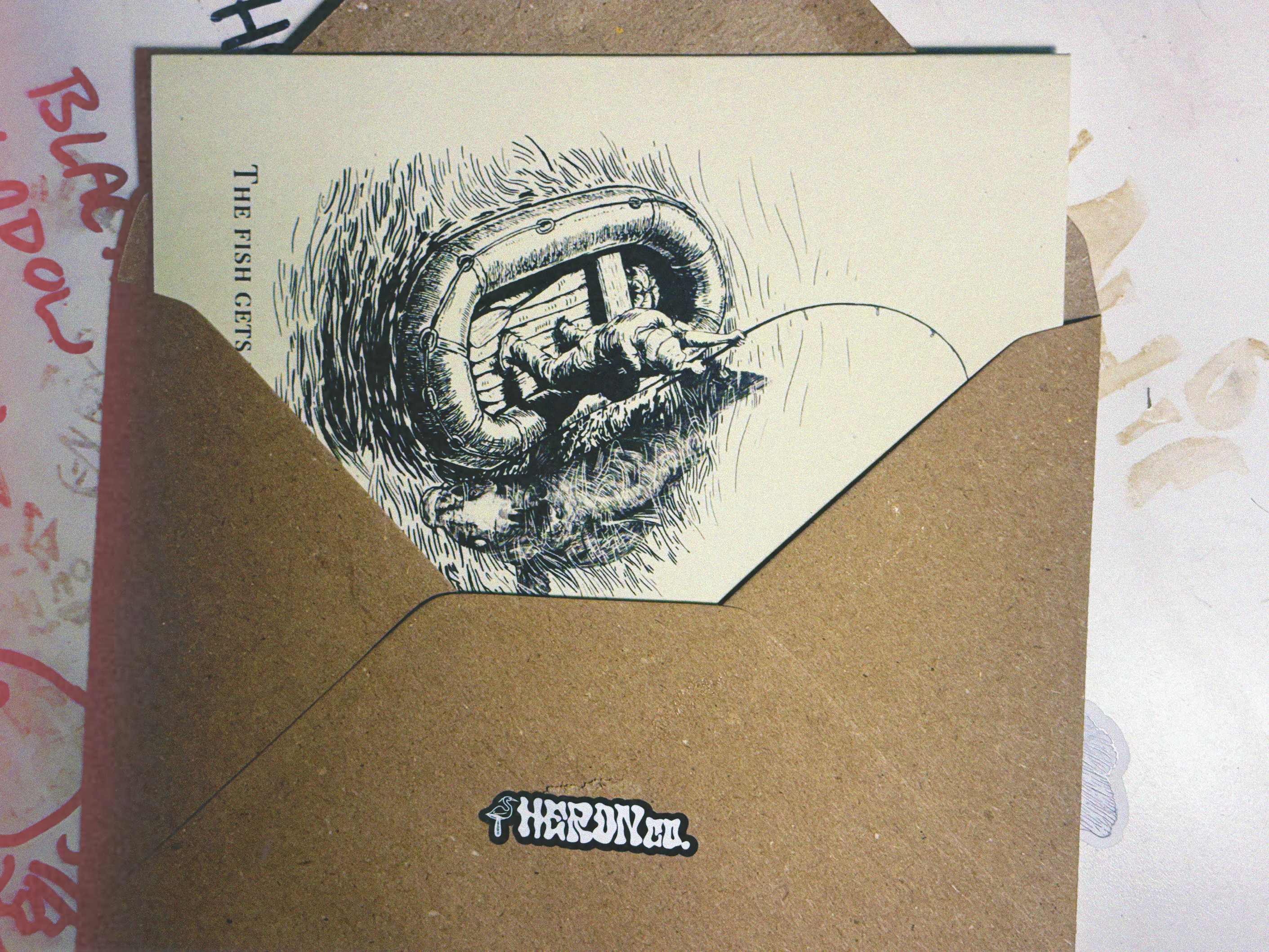 The Fish Gets Bigger Each Year – Fishing Birthday Card (A6)