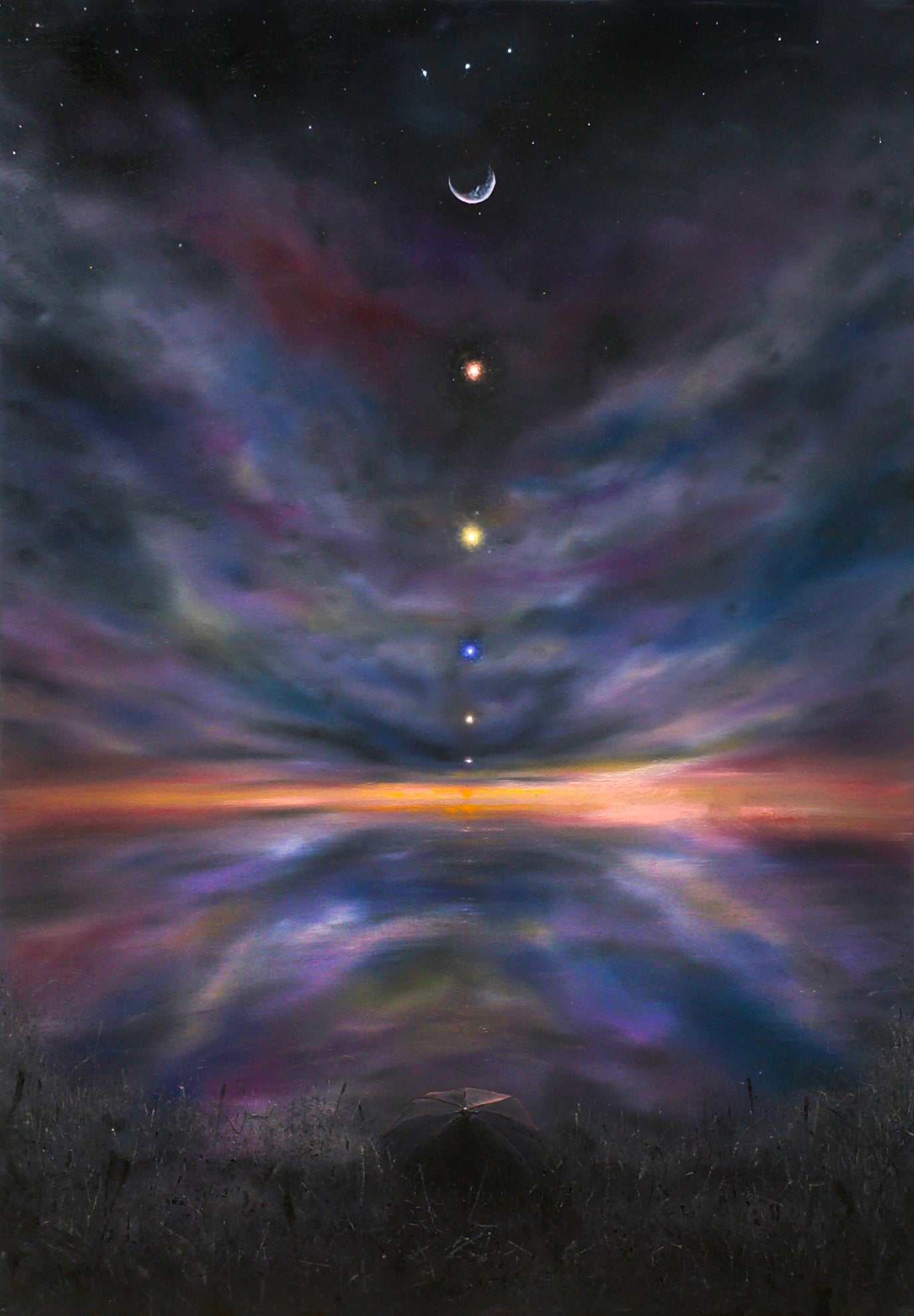 When Stars Align - Carp Fishing Oil Painting Print